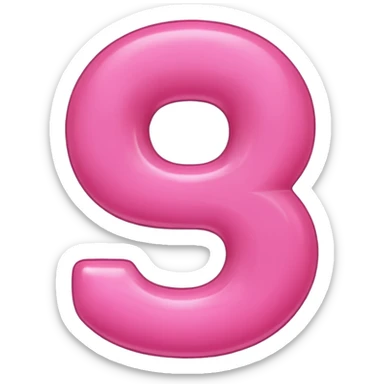 Pink number 30 sticker