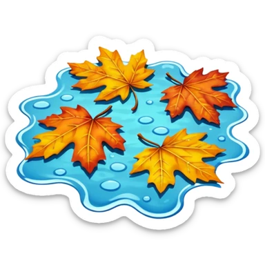 autumn puddle sticker