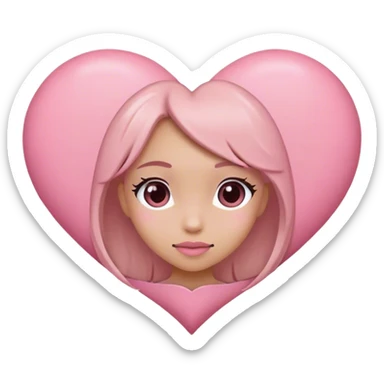 Pink heart with Maddie in the middle sticker