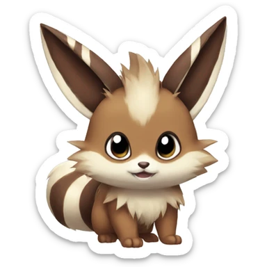 Furret Eevee Zigzagoon sticker