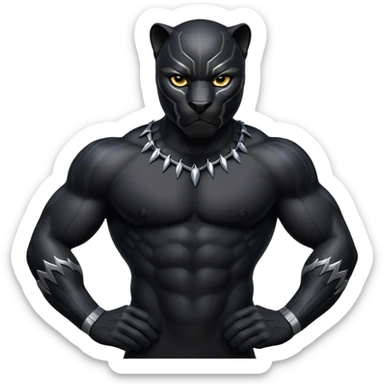 Una pantera rigiendo sticker