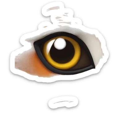 Make a fox with a white spot on his eye sticker