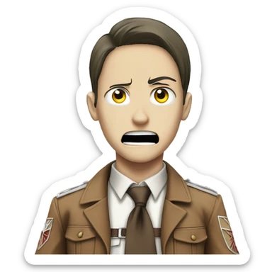 attack on titan character sticker