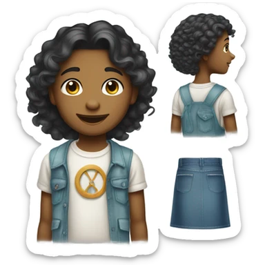 Boy dressed like a girl sticker