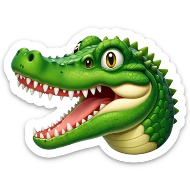 drooling from mouth crocodile emoji sticker