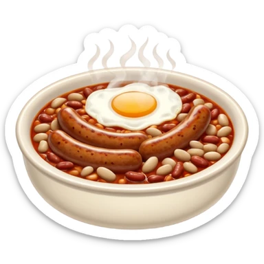 English Breakfast: Sausage and beans bowl















 sticker