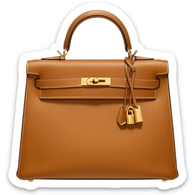 hermes kelly tan color bag  sticker