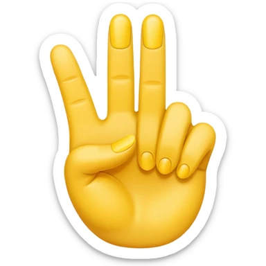 middle finger hand emoji style, yellow color sticker
