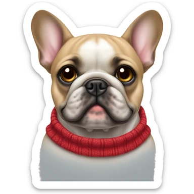 french bulldog in a sweater sticker