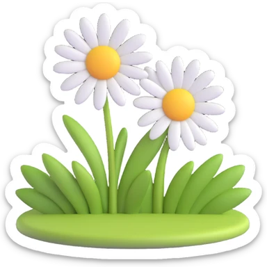 Cute realistic daisy  sticker