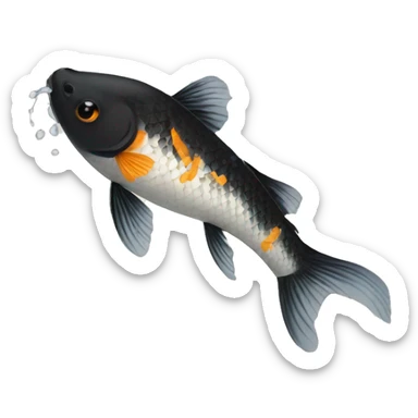 BLACK KOI sticker