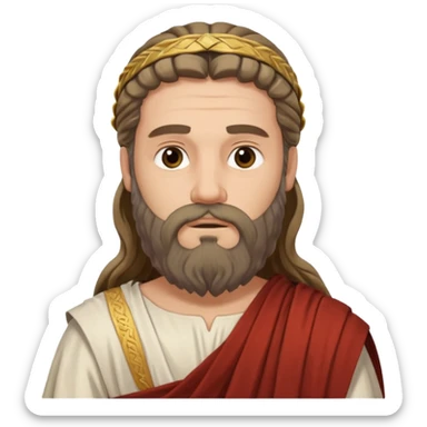 ancient Rome men long hair long bearded sticker
