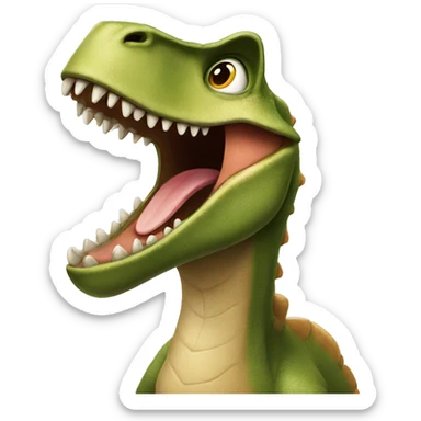 dinosaur laughing  sticker