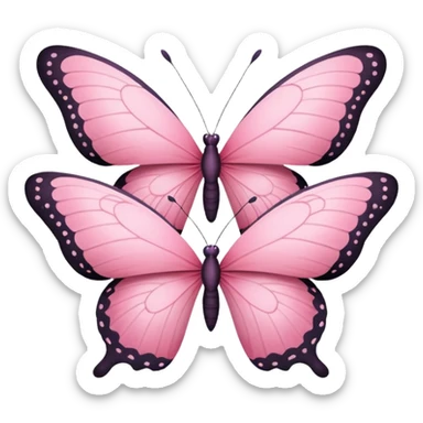 3 pink butterflies sticker