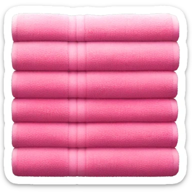 pink towel stack sticker