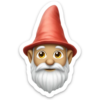 A gnome with a a hat that looks like bunny ears sticker