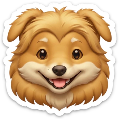 Śmiejący się pies sticker