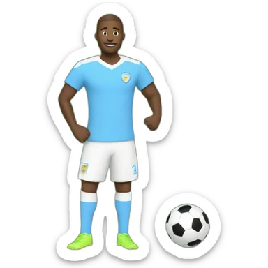 Un joueur de foot blanc qui fait un coeur sticker