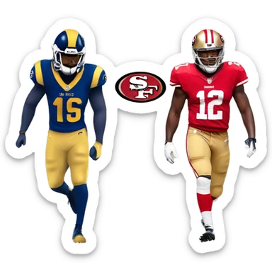 Rams versus 49ers sticker