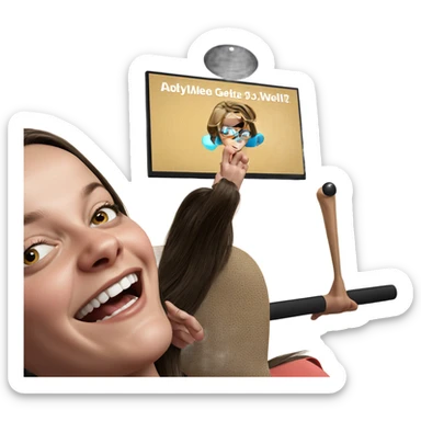 realistic portrait of a girl sticker