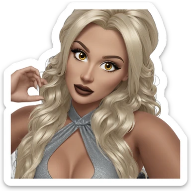 blonde beauty in dark elegance sticker