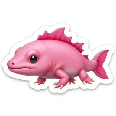 axolotl, exotic animal sticker