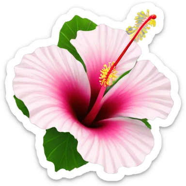 Hibiscus flower sticker