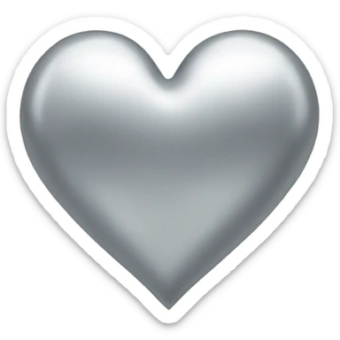 Platinum color heart sticker