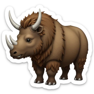 woolly rhino sticker