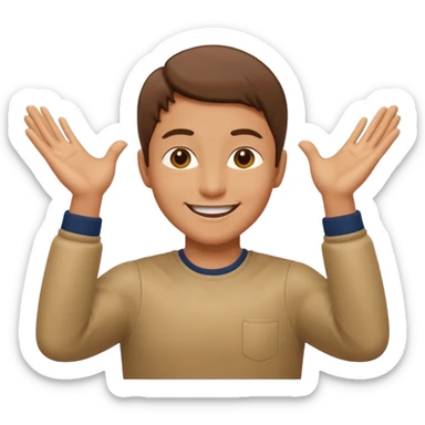 A person with the arms opened sticker