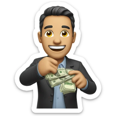 the guy wins money sticker