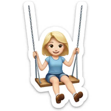 person swinging on a swing sticker