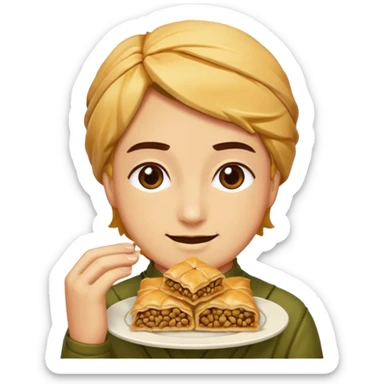 Baklava yiyen baklava sticker