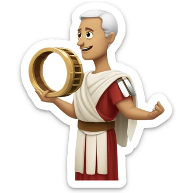 Julius Caesar paying the tambourine  sticker