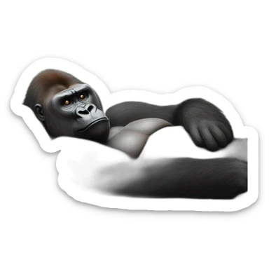 Gorilla watching Joe Biden as he sleeps sticker
