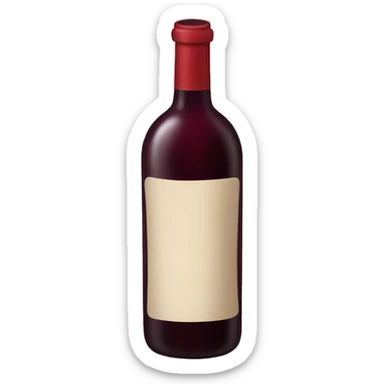 bottle of red wine sticker