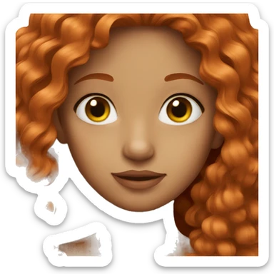 Beautiful girl with ginger hair sticker