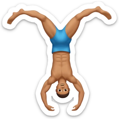 A man doing a back flip sticker
