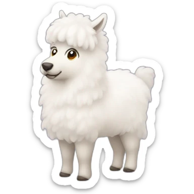 White alpaga body sticker