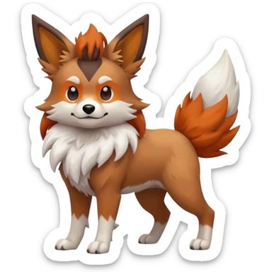 Lycanroc-Eevee-Pokémon-Fakémon-creature sticker