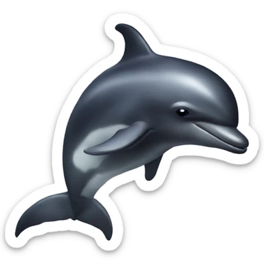 black dolphin sticker