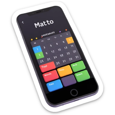 organization app on smartphone with calendar and to-do list sticker