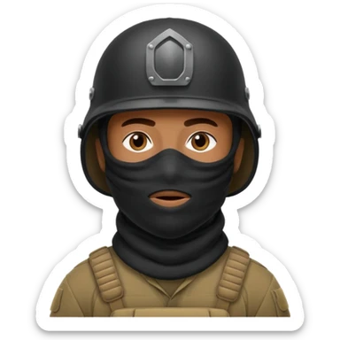 
Iraqi man soldier in helmet and balaclava sticker