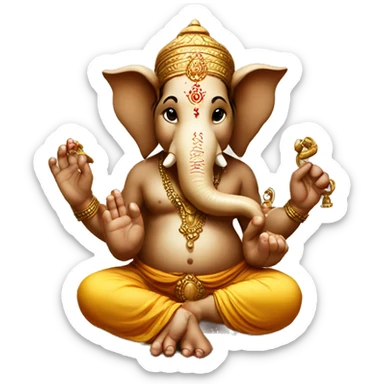 Ganesha making  sticker
