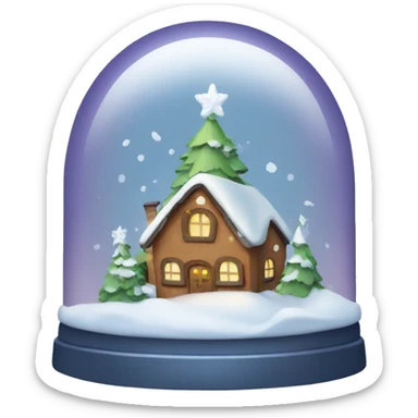 Christmas snowglobe sticker