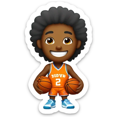 Chicken nugget in a nuggets basketball uniform sticker