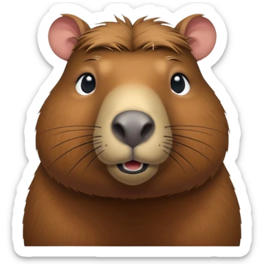 An animatronic capybara sticker