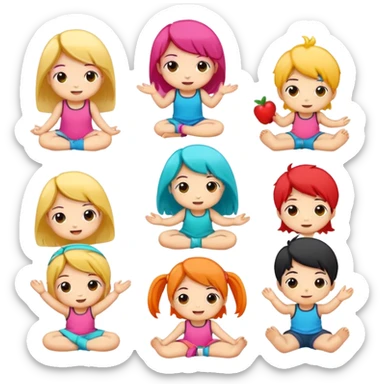 Chibi stickers sticker