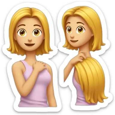 Fille sur un gars sticker