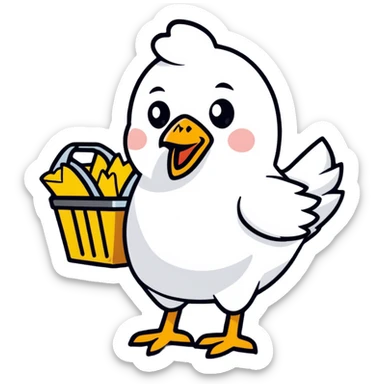 A chicken in a supermarket  sticker